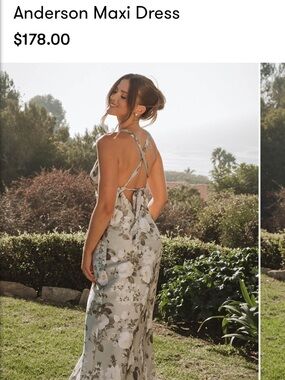 Show Me Your MuMu Floral Sage Crossback Maxi Dress